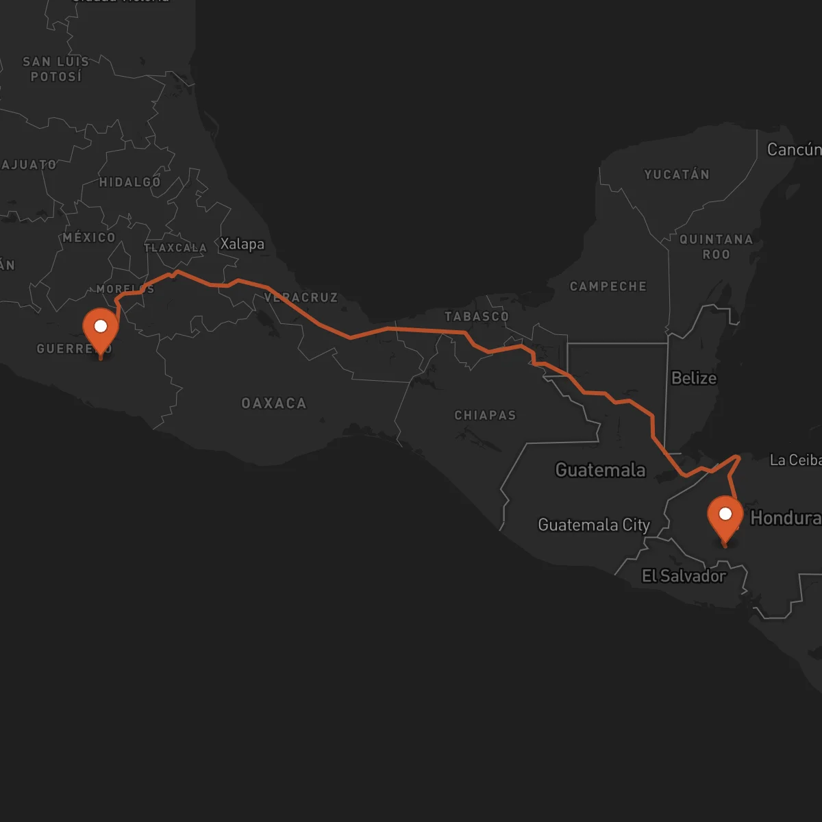 Ruta La Esperanza - Chilpancingo de los Bravo