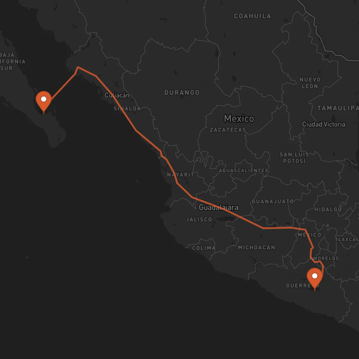 Ruta La Paz - Chilpancingo de los Bravo