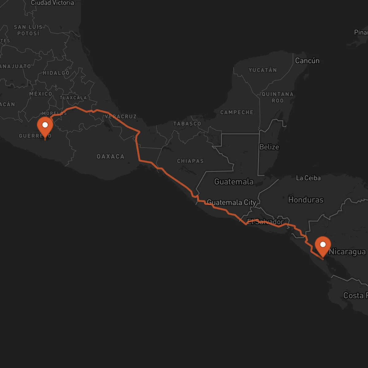 Ruta Chilpancingo de los Bravo - Masaya
