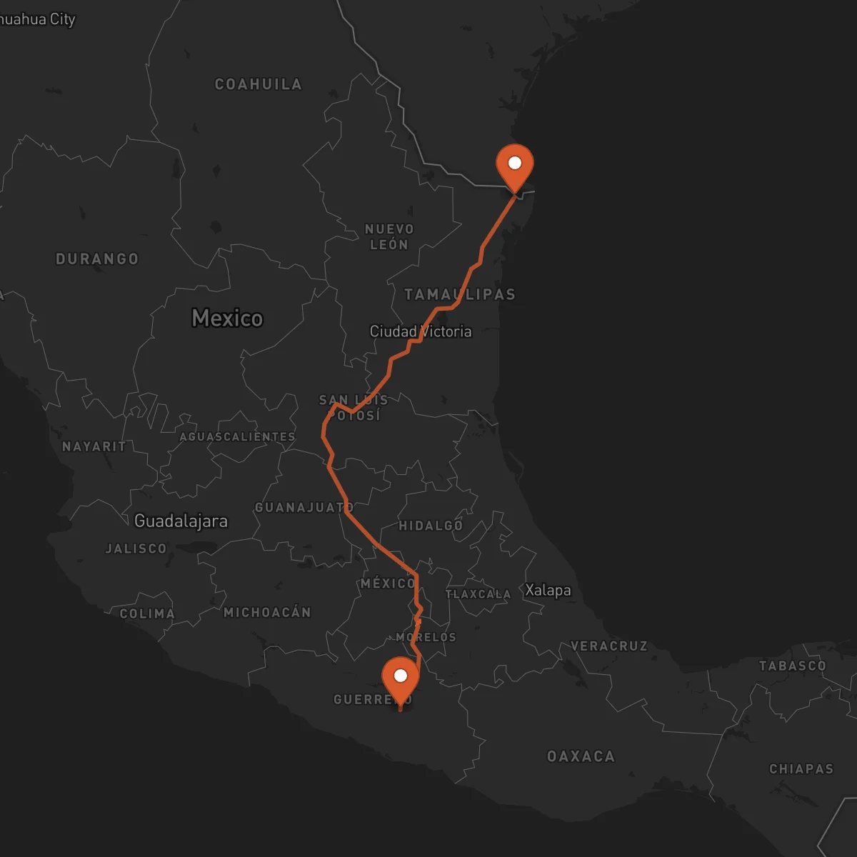 Ruta Chilpancingo de los Bravo - Matamoros