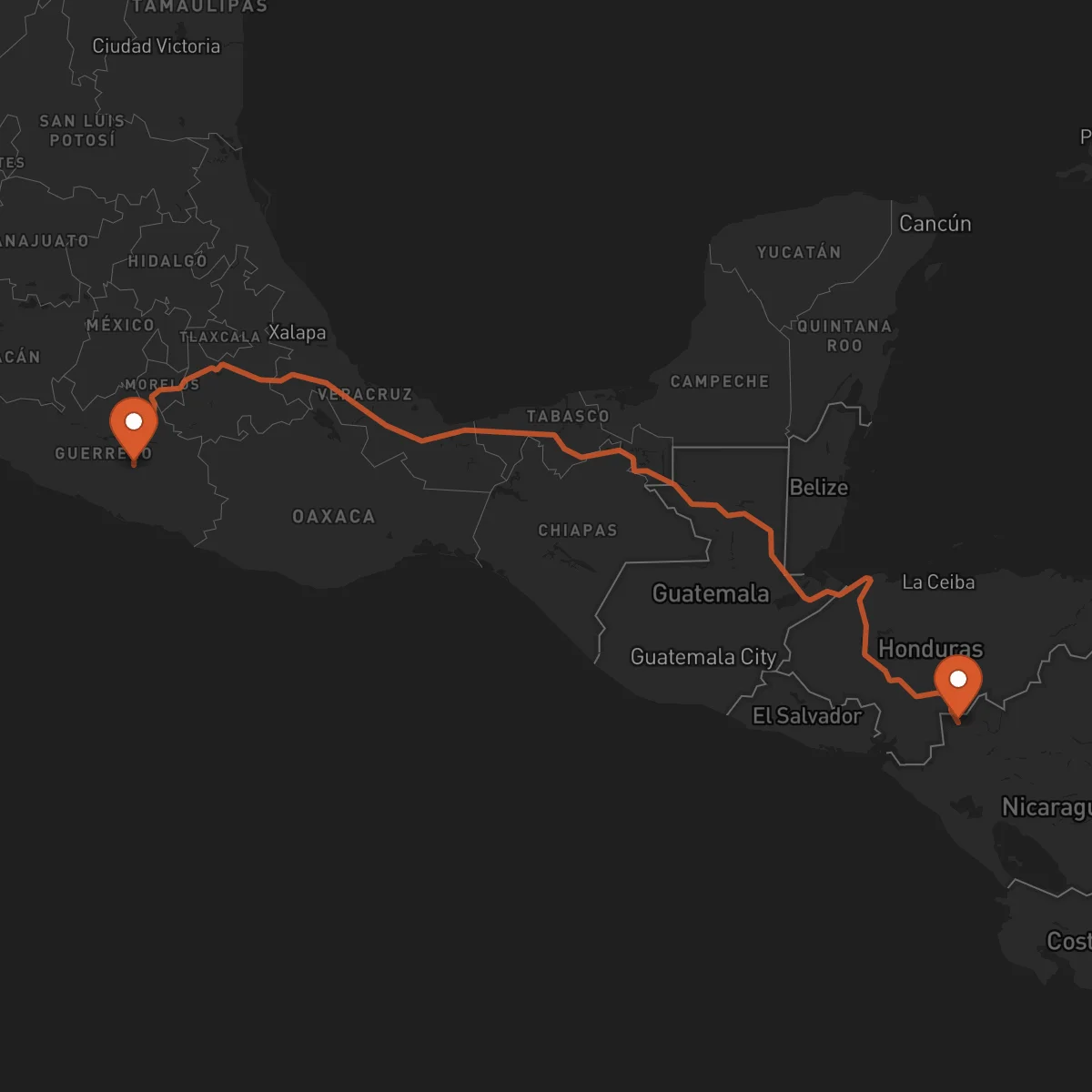 Ruta Ocotal - Chilpancingo de los Bravo