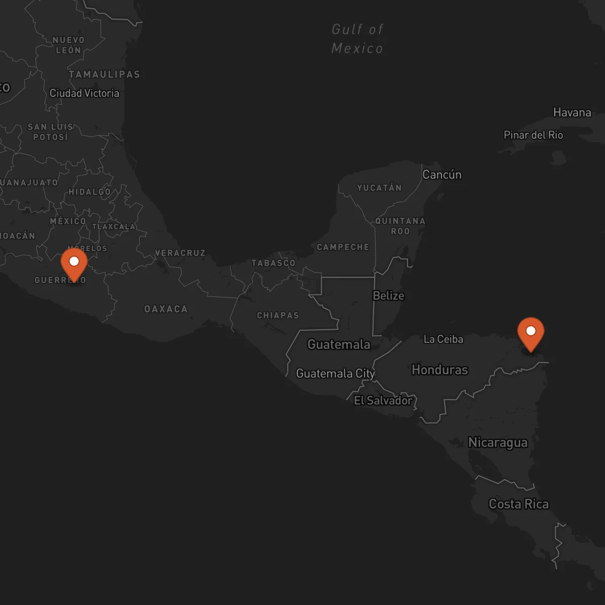 Ruta Chilpancingo de los Bravo - Puerto Lempira