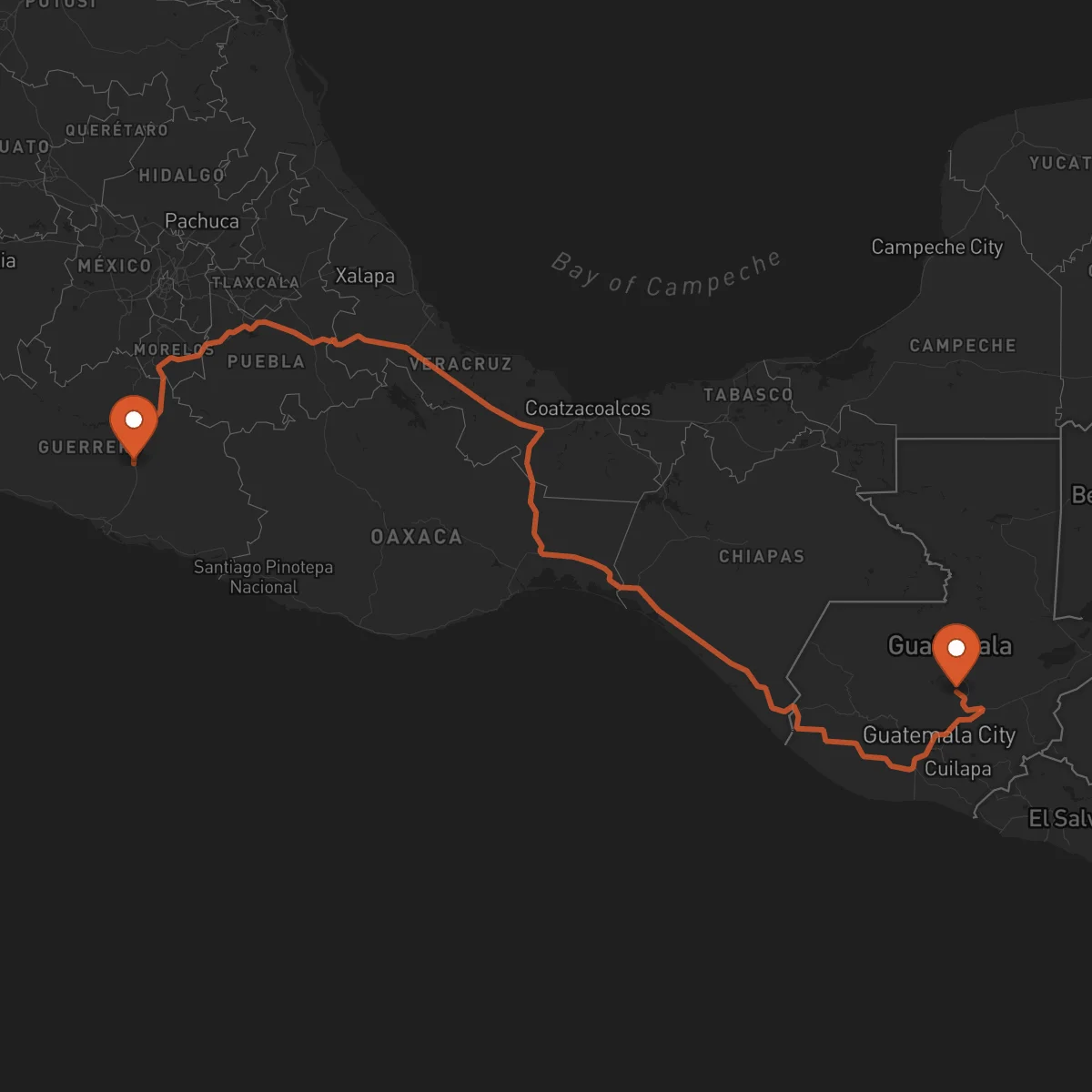 Ruta Chilpancingo de los Bravo - Salamá