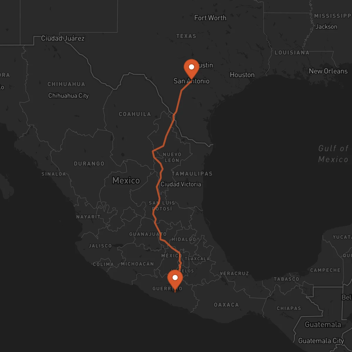 Ruta Chilpancingo de los Bravo - San Antonio