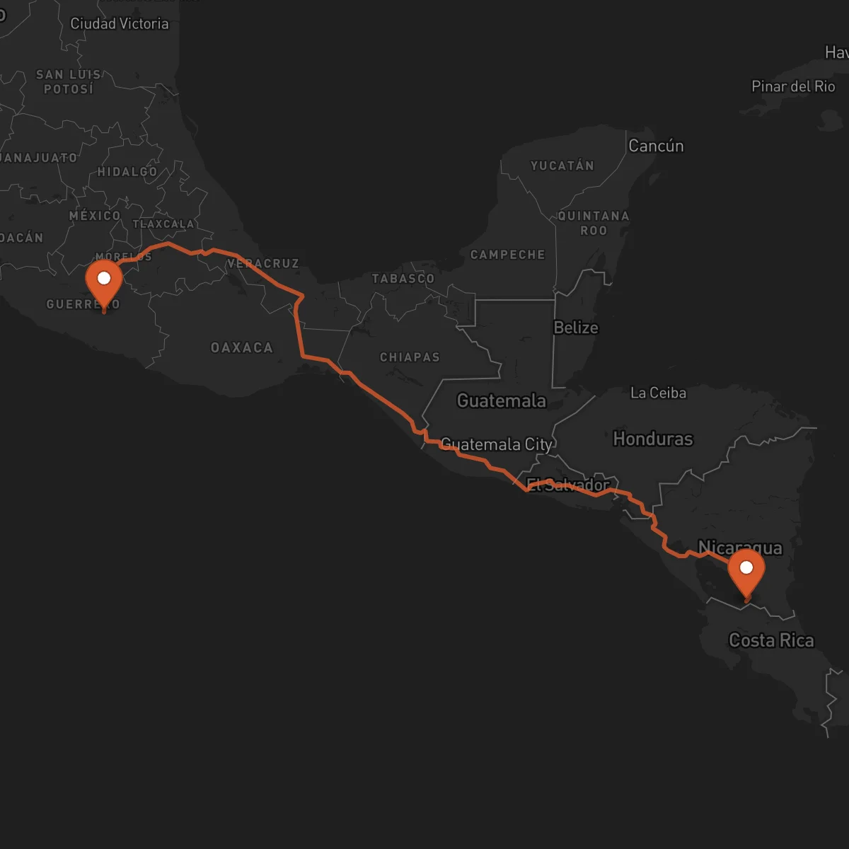 Ruta Chilpancingo de los Bravo - San Carlos