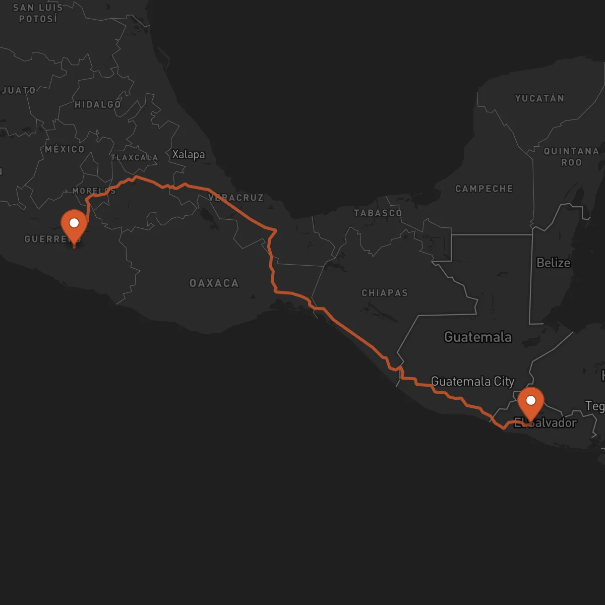 Ruta Chilpancingo de los Bravo - San Salvador