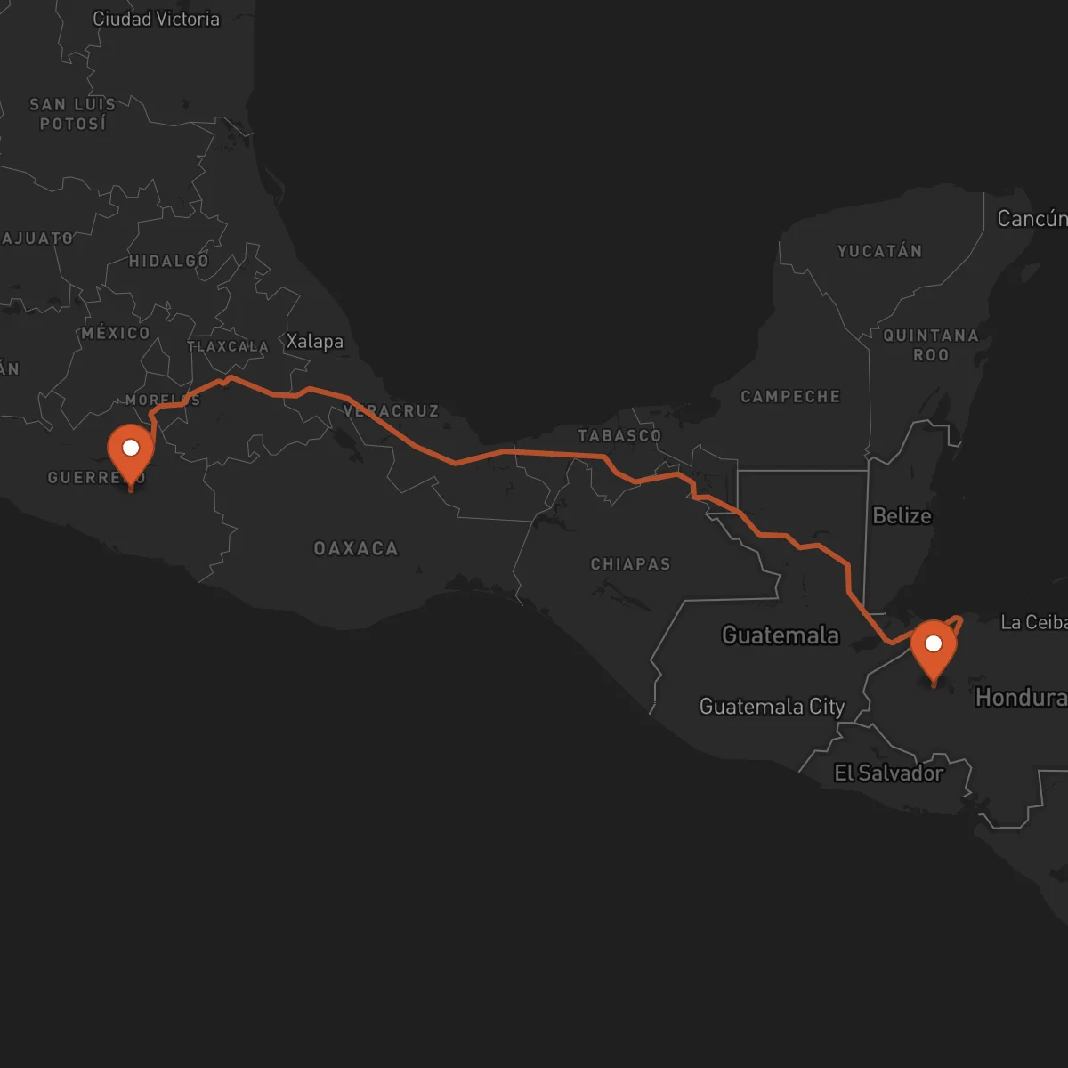 Ruta Santa Bárbara - Chilpancingo de los Bravo