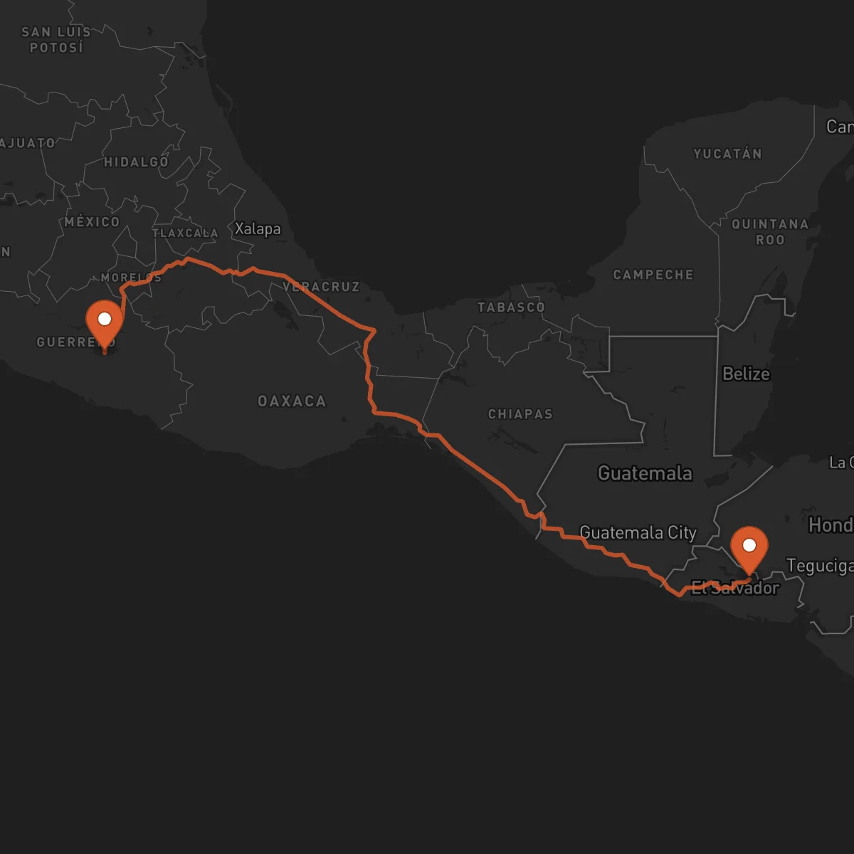 Ruta Sensuntepeque - Chilpancingo de los Bravo
