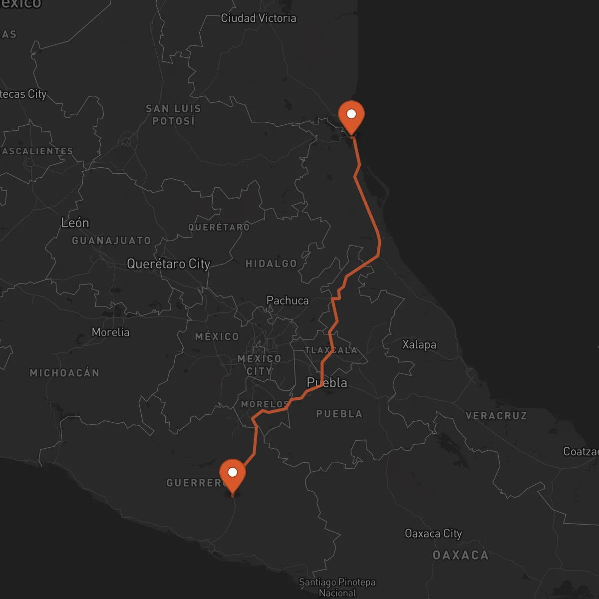 Ruta Chilpancingo de los Bravo - Tampico