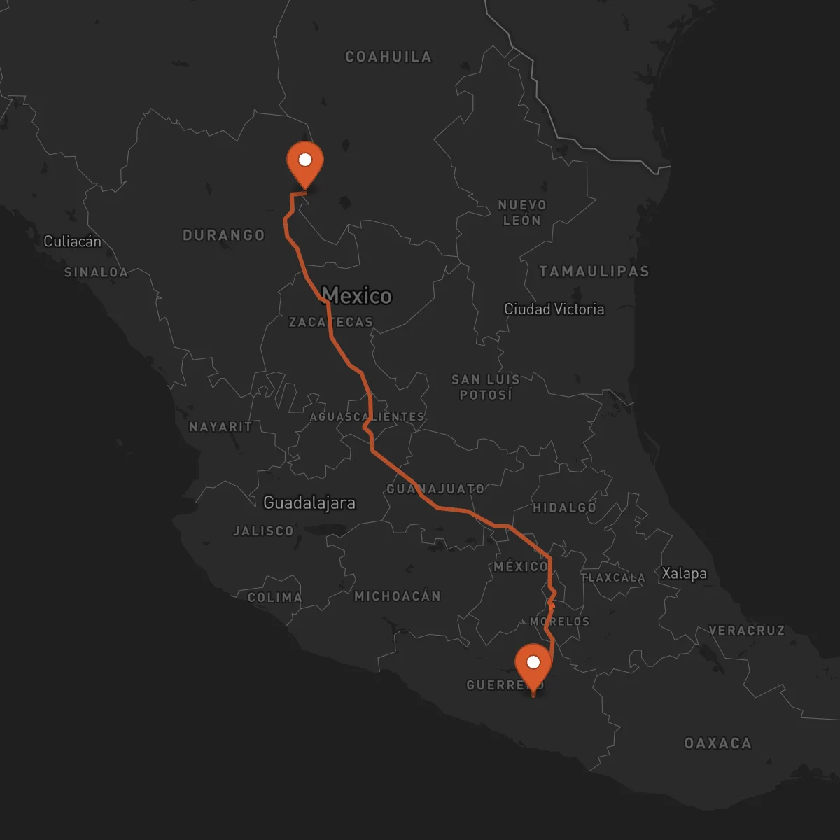 Ruta Chilpancingo de los Bravo - Torreón