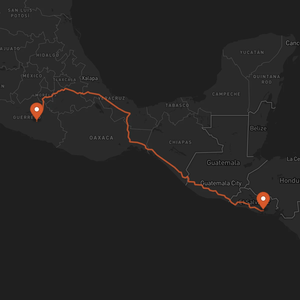 Ruta Usulután - Chilpancingo de los Bravo
