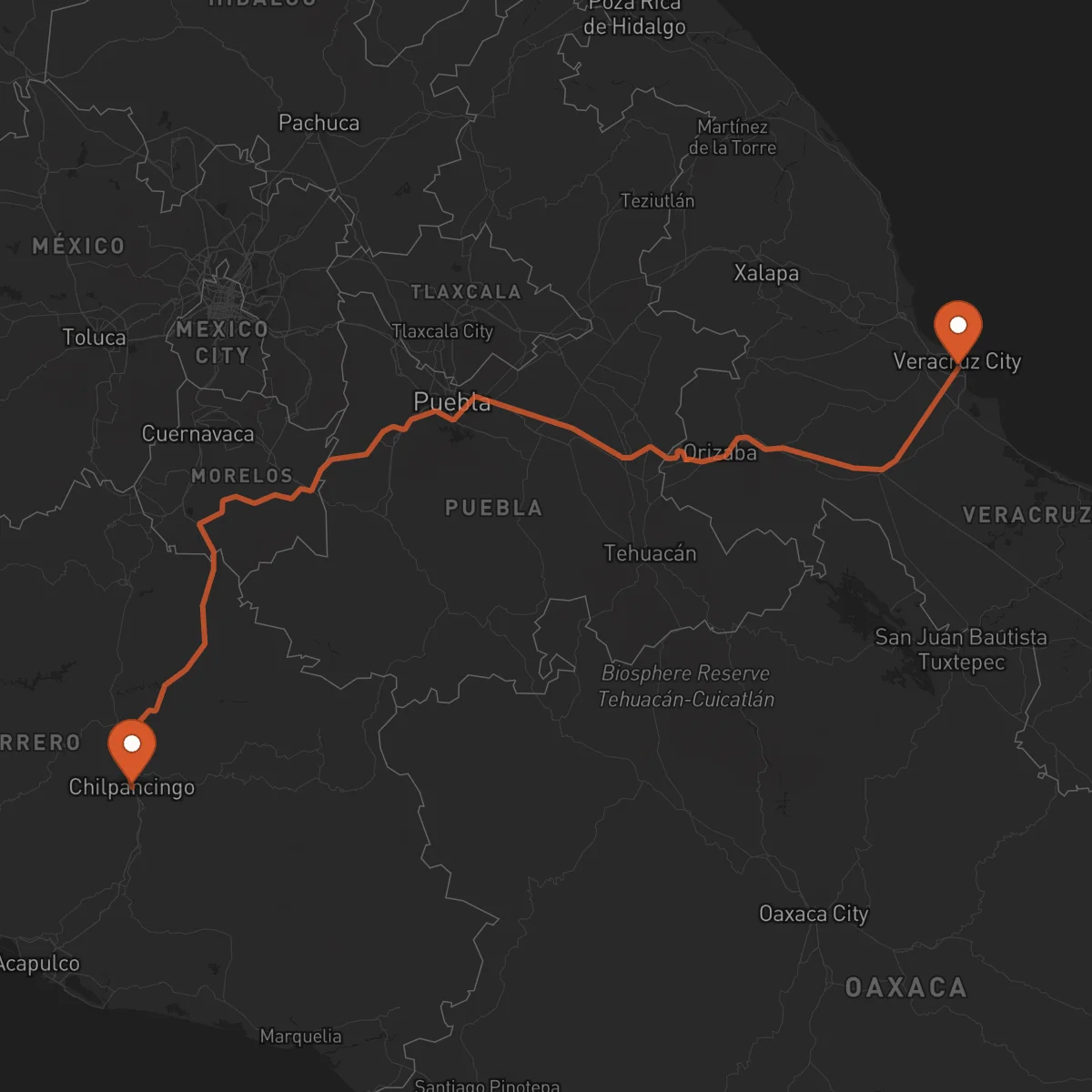 Ruta Chilpancingo de los Bravo - Veracruz
