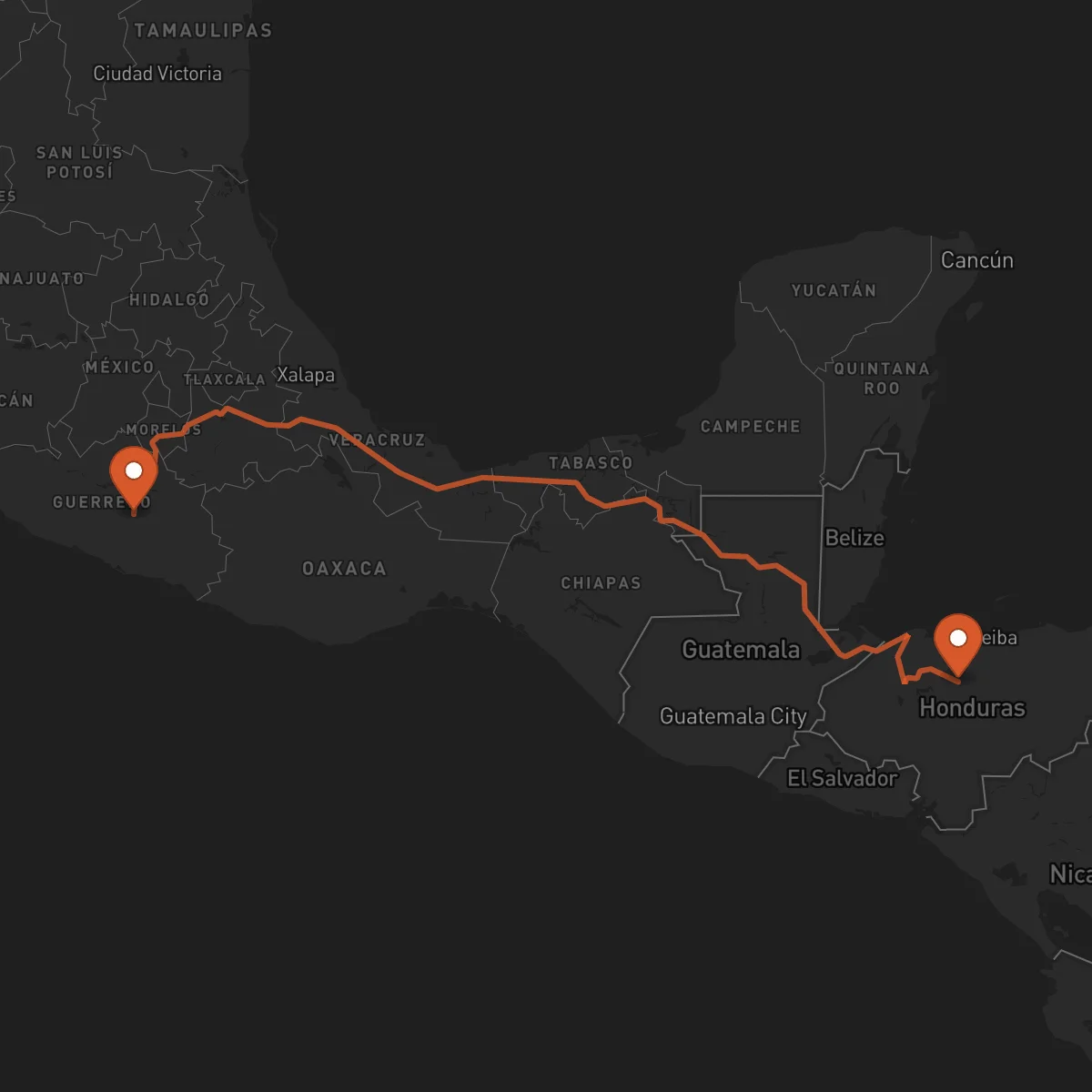 Ruta Yoro - Chilpancingo de los Bravo