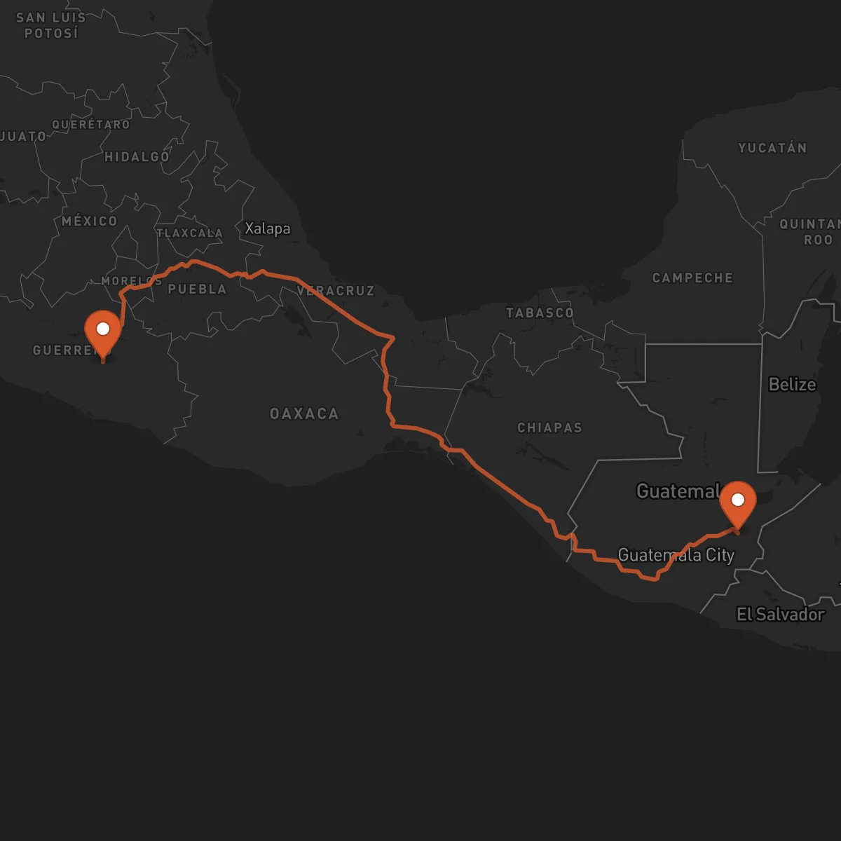 Ruta Zacapa - Chilpancingo de los Bravo