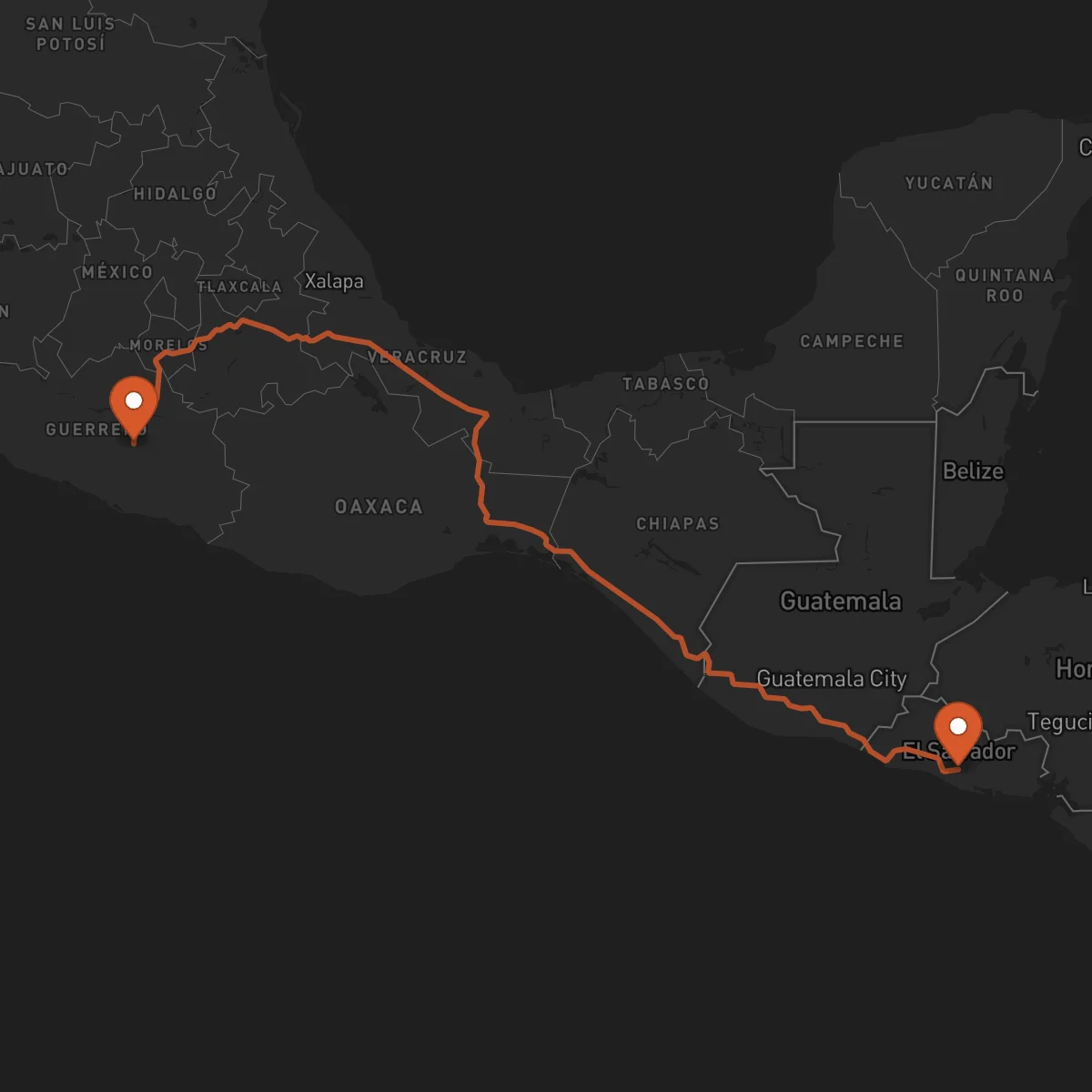 Ruta Chilpancingo de los Bravo - Zacatecoluca