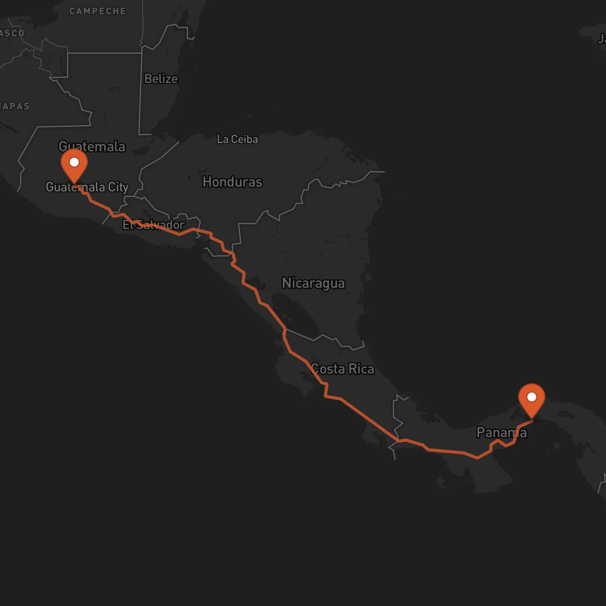 Ruta Panama - Chimaltenango