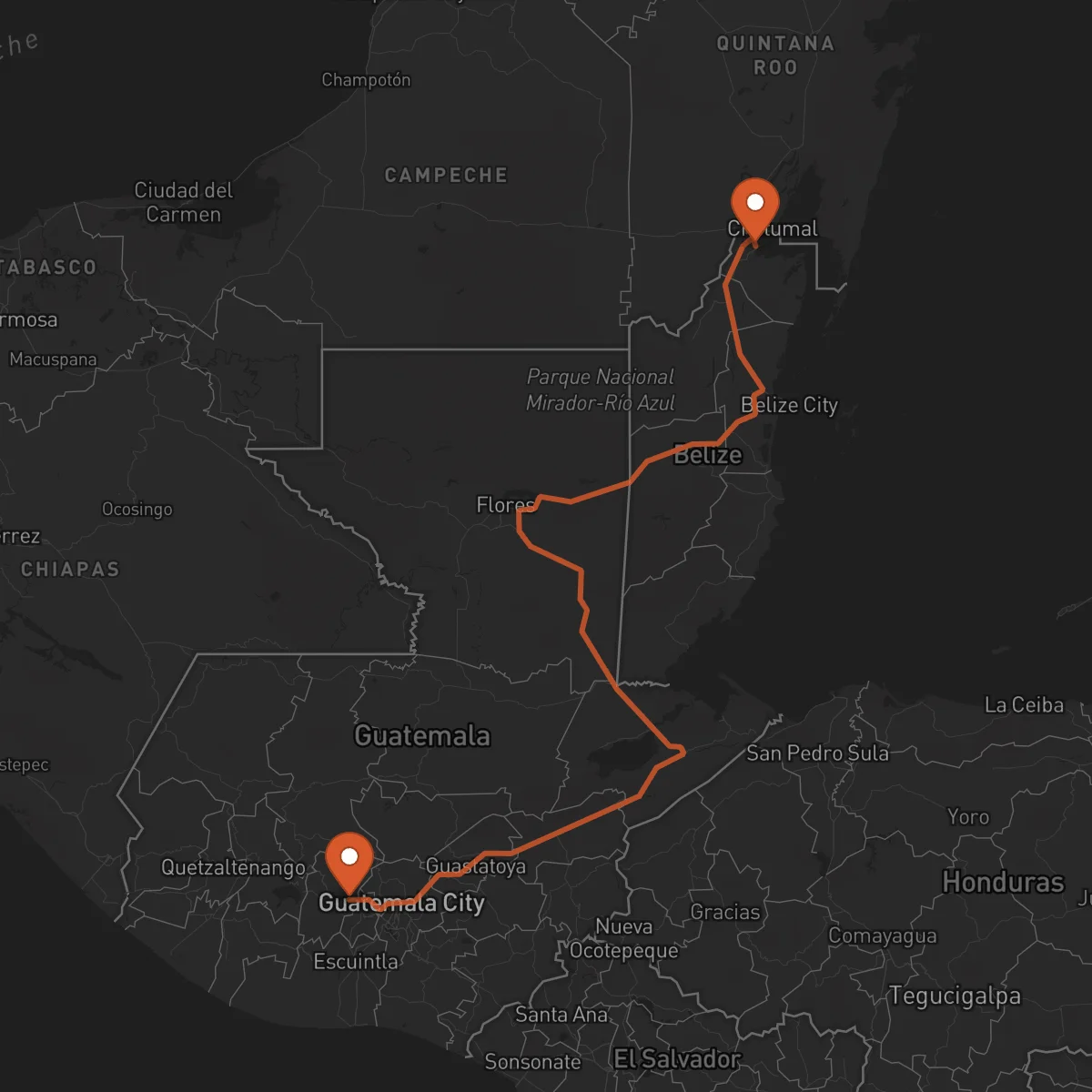 Ruta Chimaltenango - Corozal Town