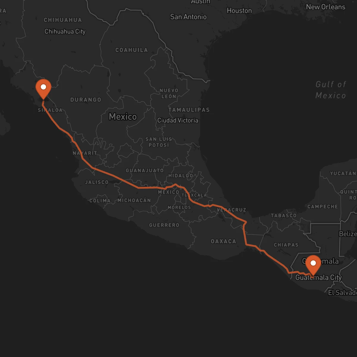 Ruta Chimaltenango - Culiacán Rosales