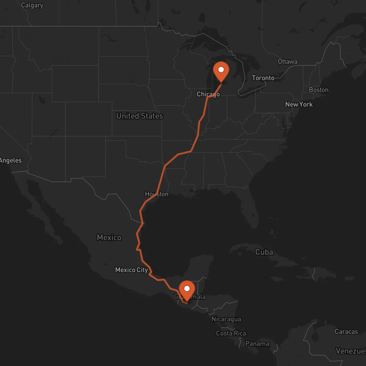 Ruta Chimaltenango - Grand Rapids