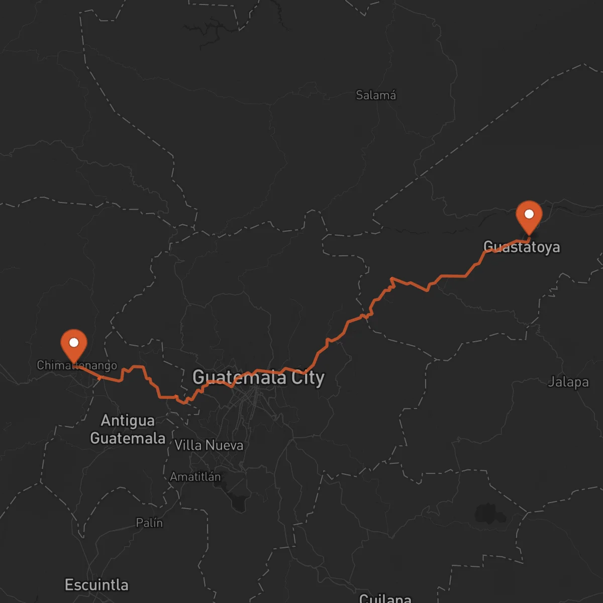 Ruta Chimaltenango - Guastatoya