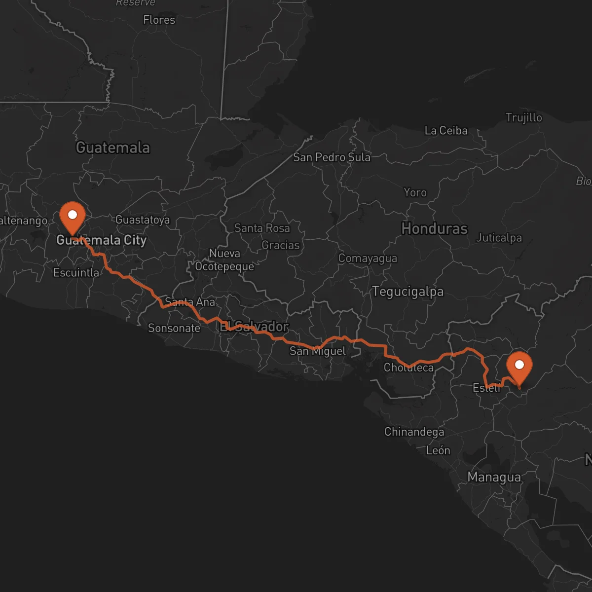 Ruta Chimaltenango - Jinotega