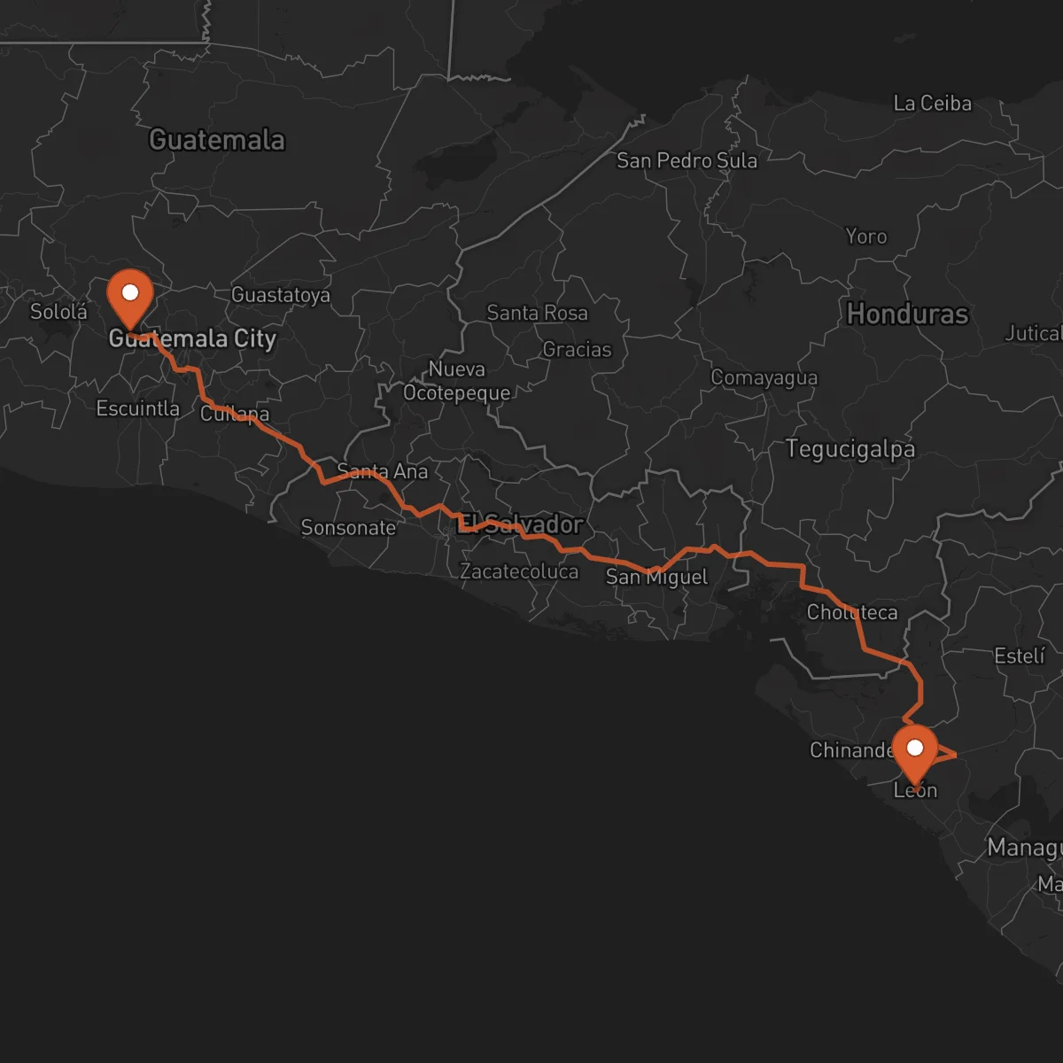 Ruta Chimaltenango - León