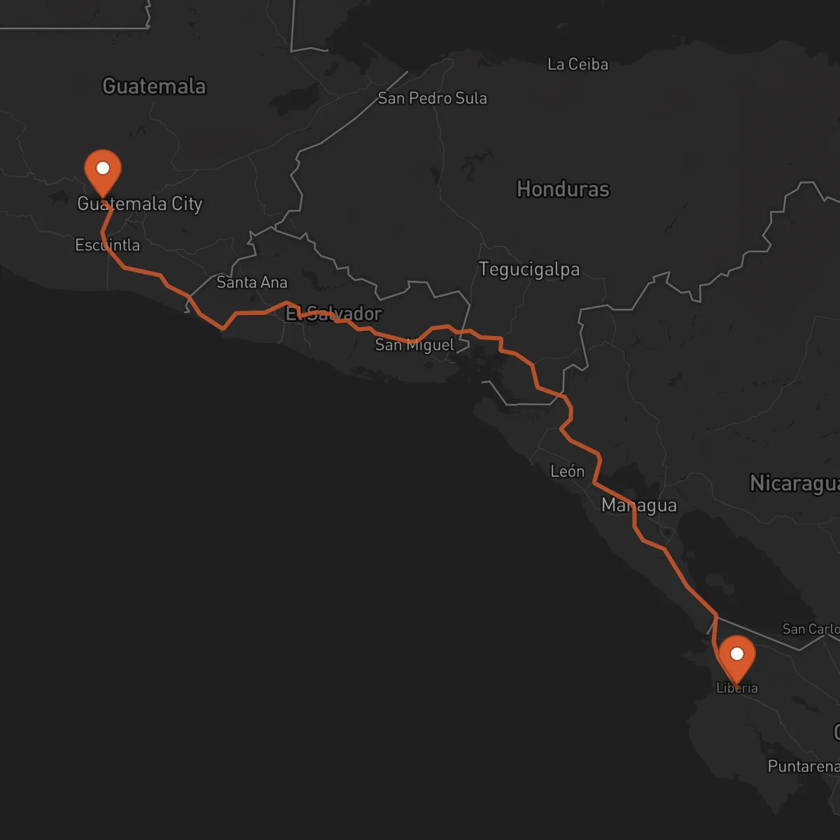 Ruta Chimaltenango - Liberia
