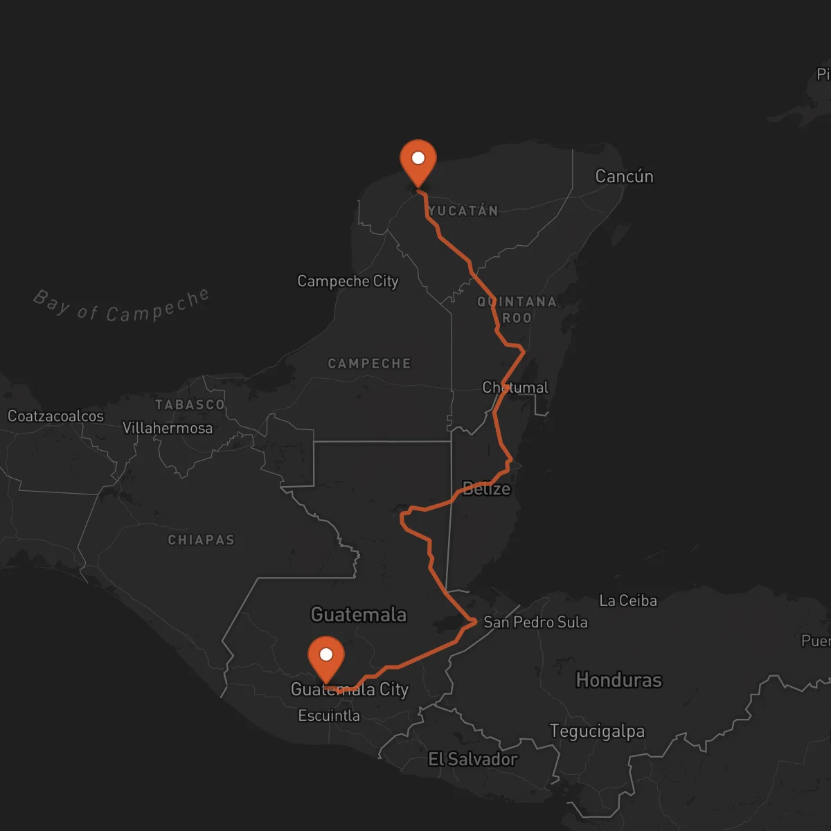 Ruta Chimaltenango - Mérida