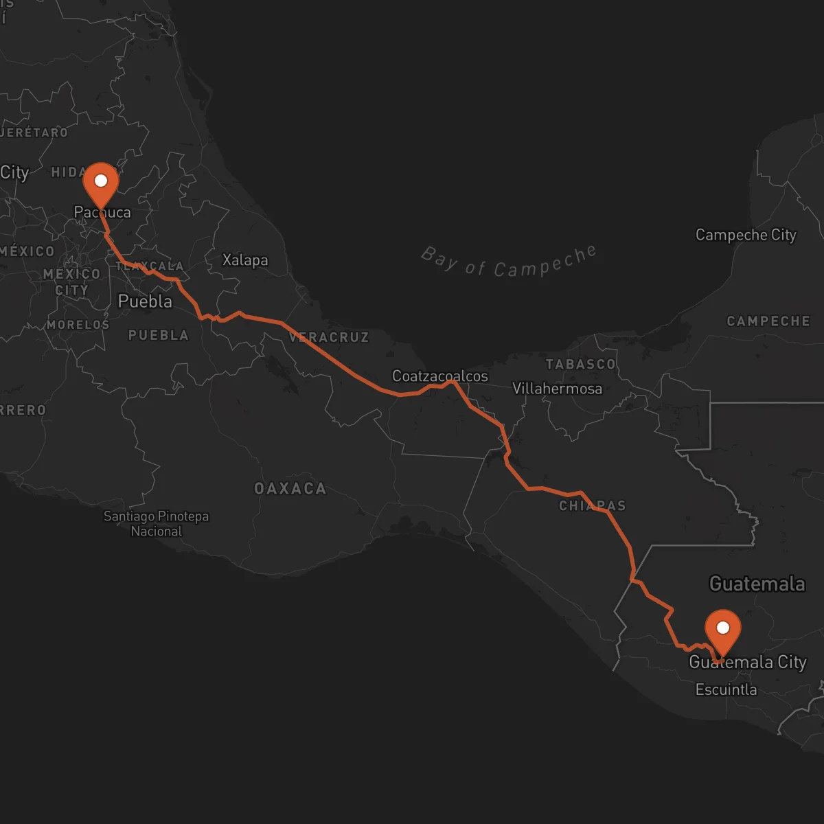 Ruta Chimaltenango - Pachuca de Soto