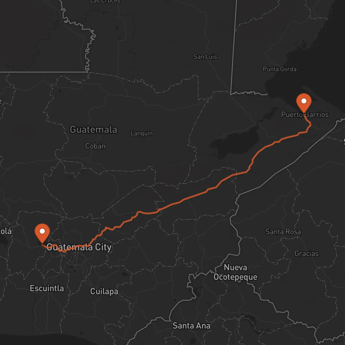 Ruta Chimaltenango - Puerto Barrios