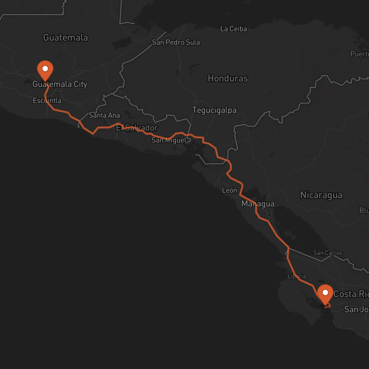 Ruta Chimaltenango - Puntarenas