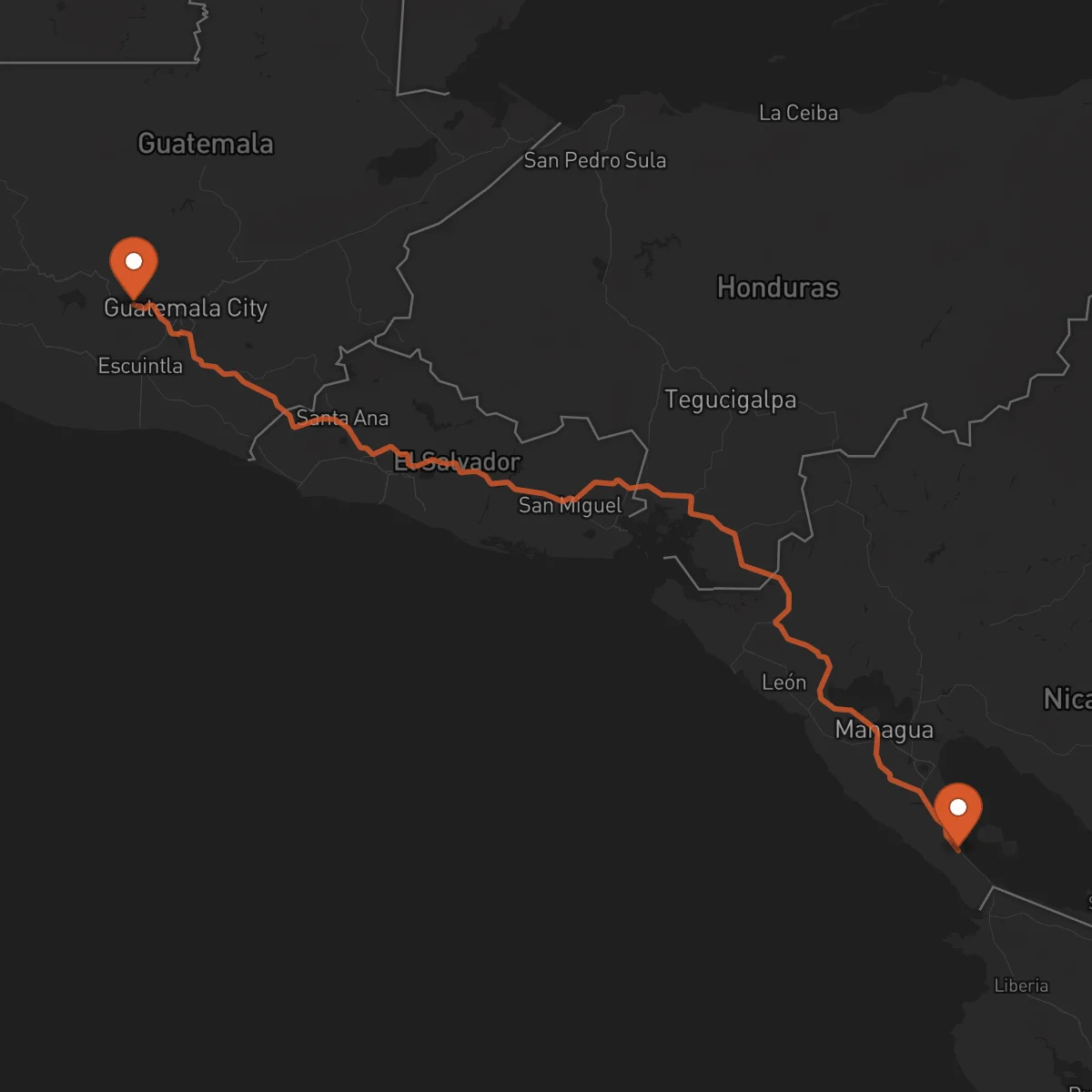 Ruta Chimaltenango - Rivas