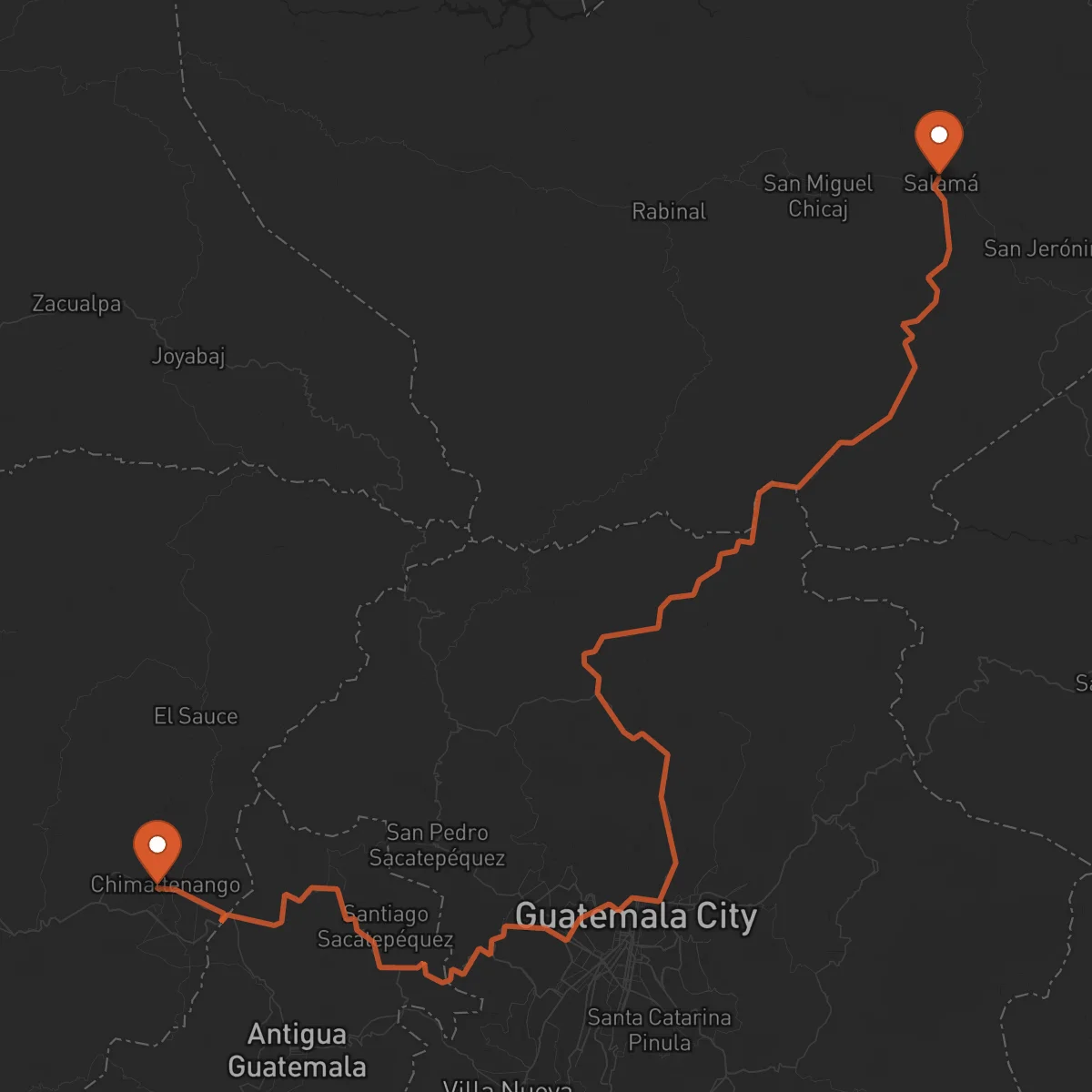 Ruta Chimaltenango - Salamá