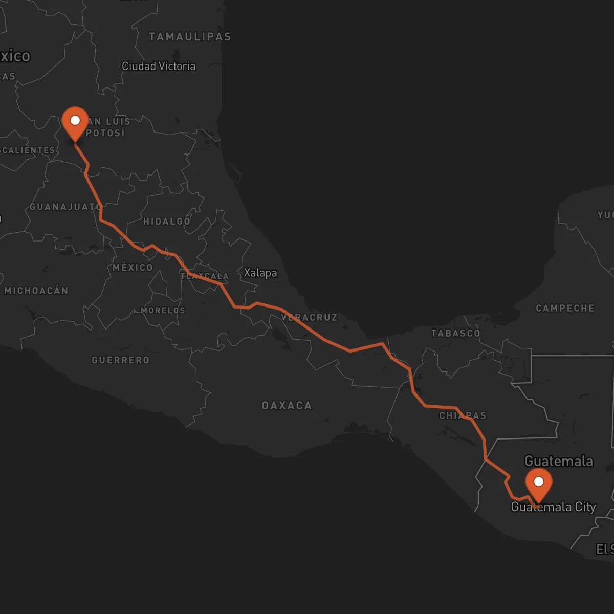 Ruta Chimaltenango - San Luis Potosí