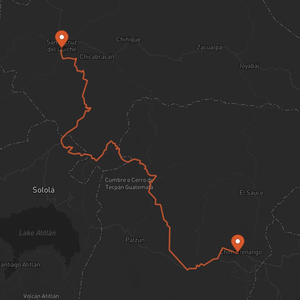 Ruta Santa Cruz del Quiché - Chimaltenango