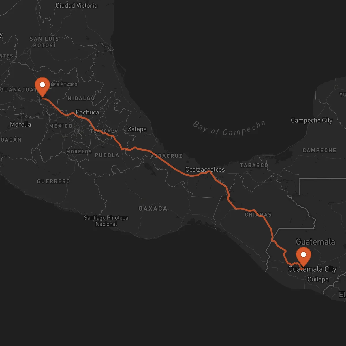 Ruta Santiago de Querétaro - Chimaltenango