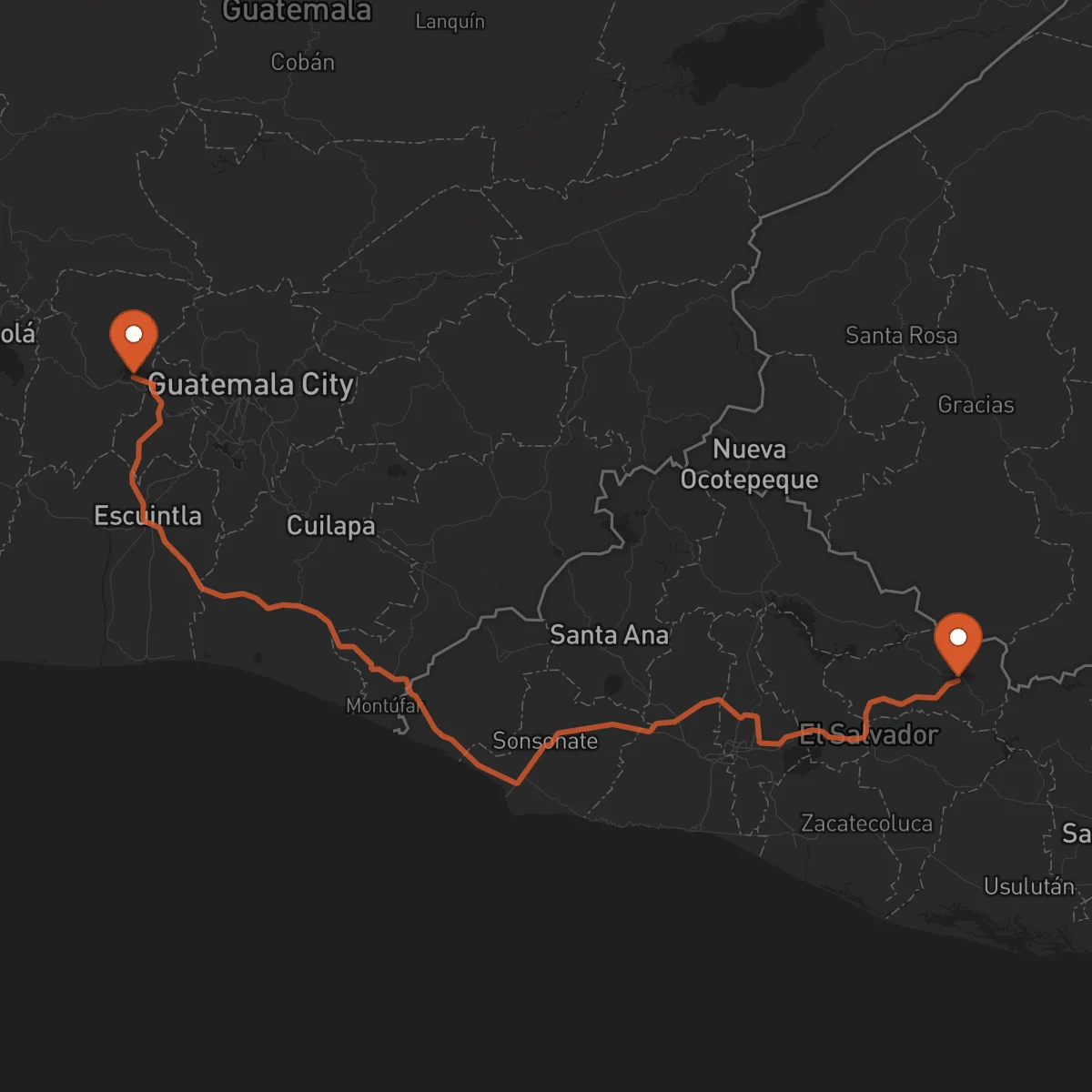 Ruta Chimaltenango - Sensuntepeque