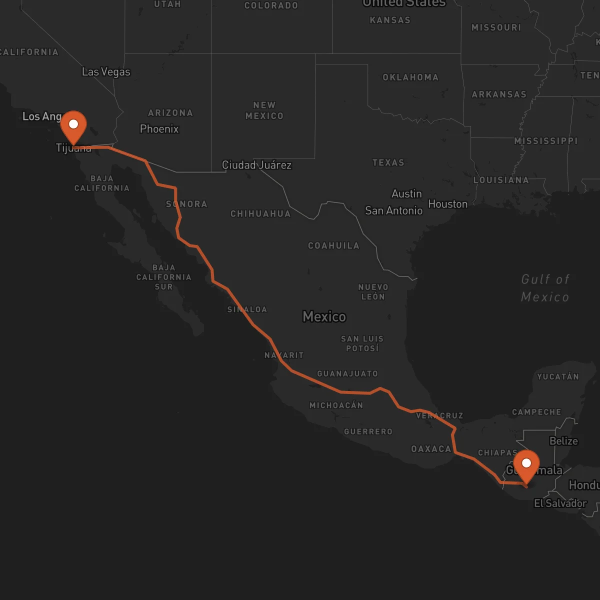 Ruta Chimaltenango - Tijuana