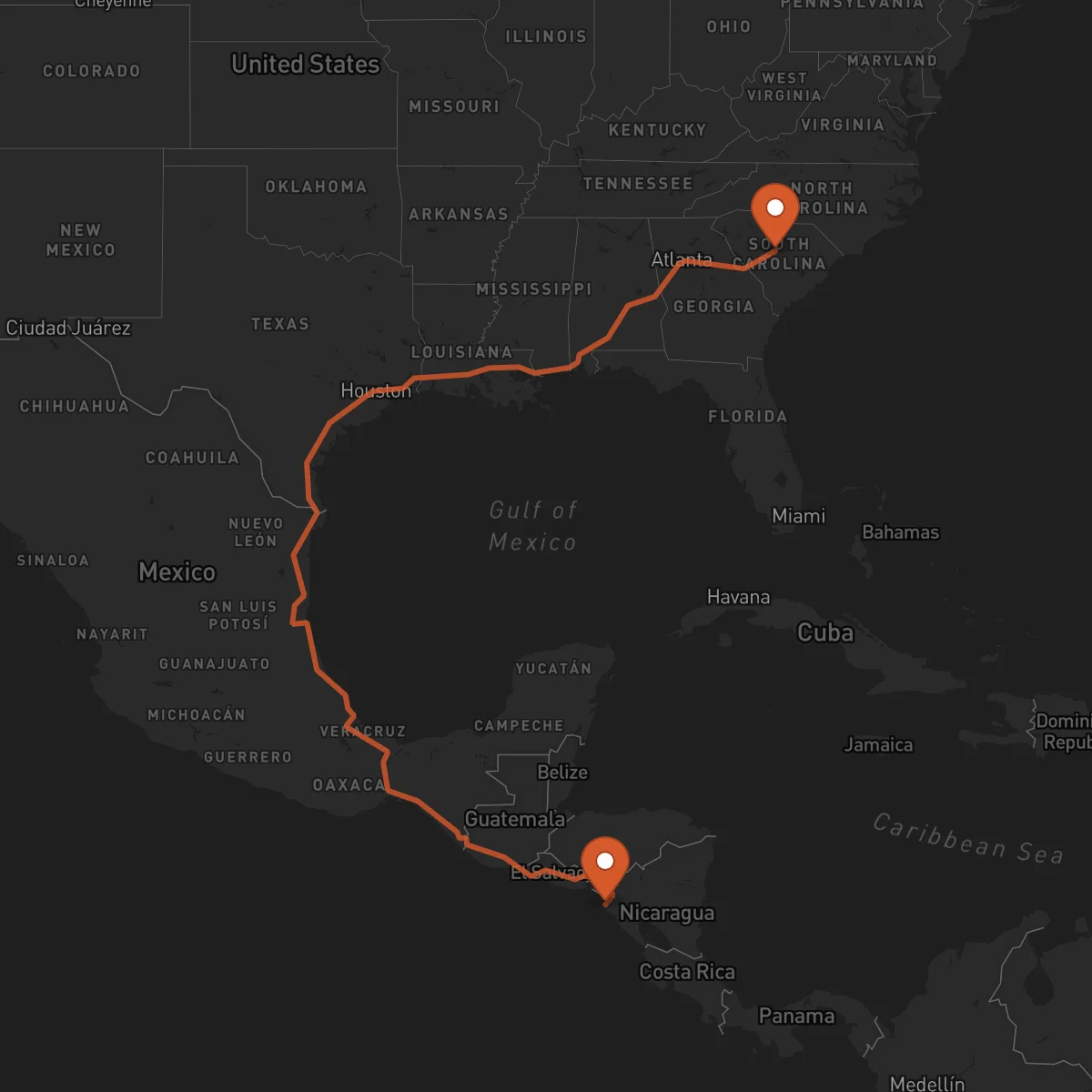 Ruta Columbia - Chinandega