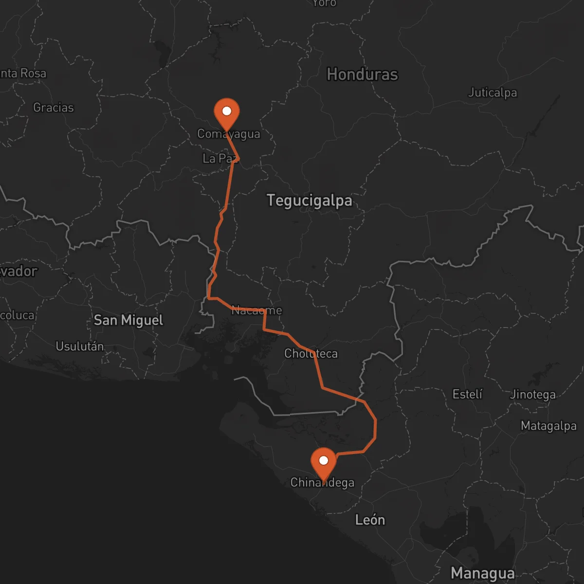 Ruta Comayagua - Chinandega