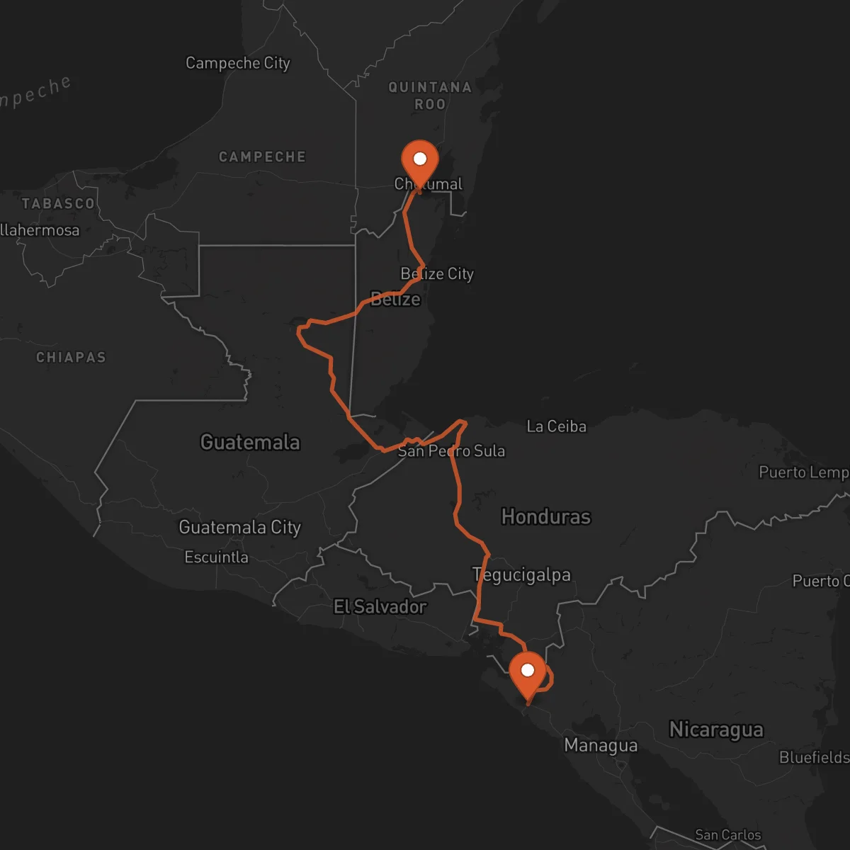 Ruta Chinandega - Corozal Town
