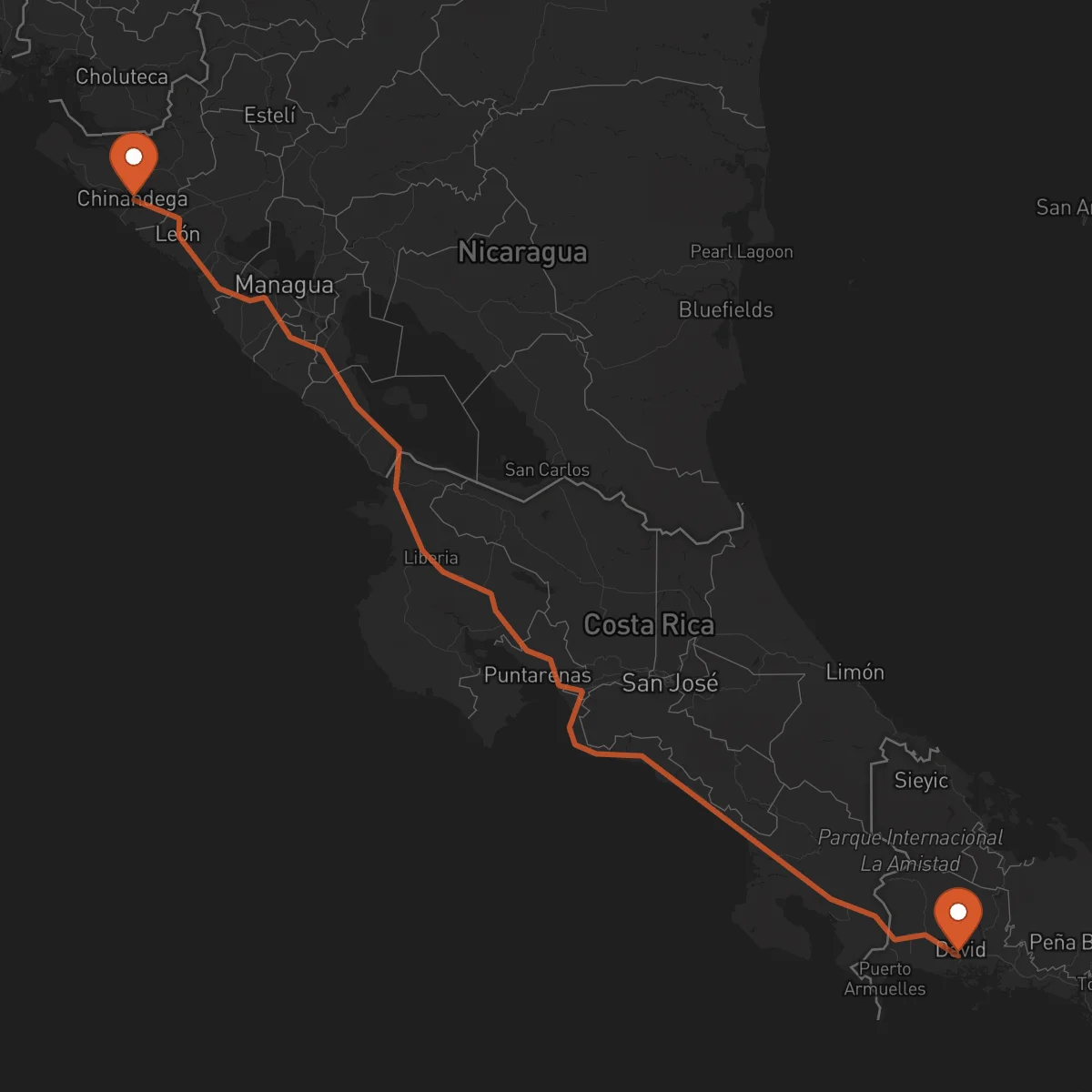 Ruta Chinandega - David