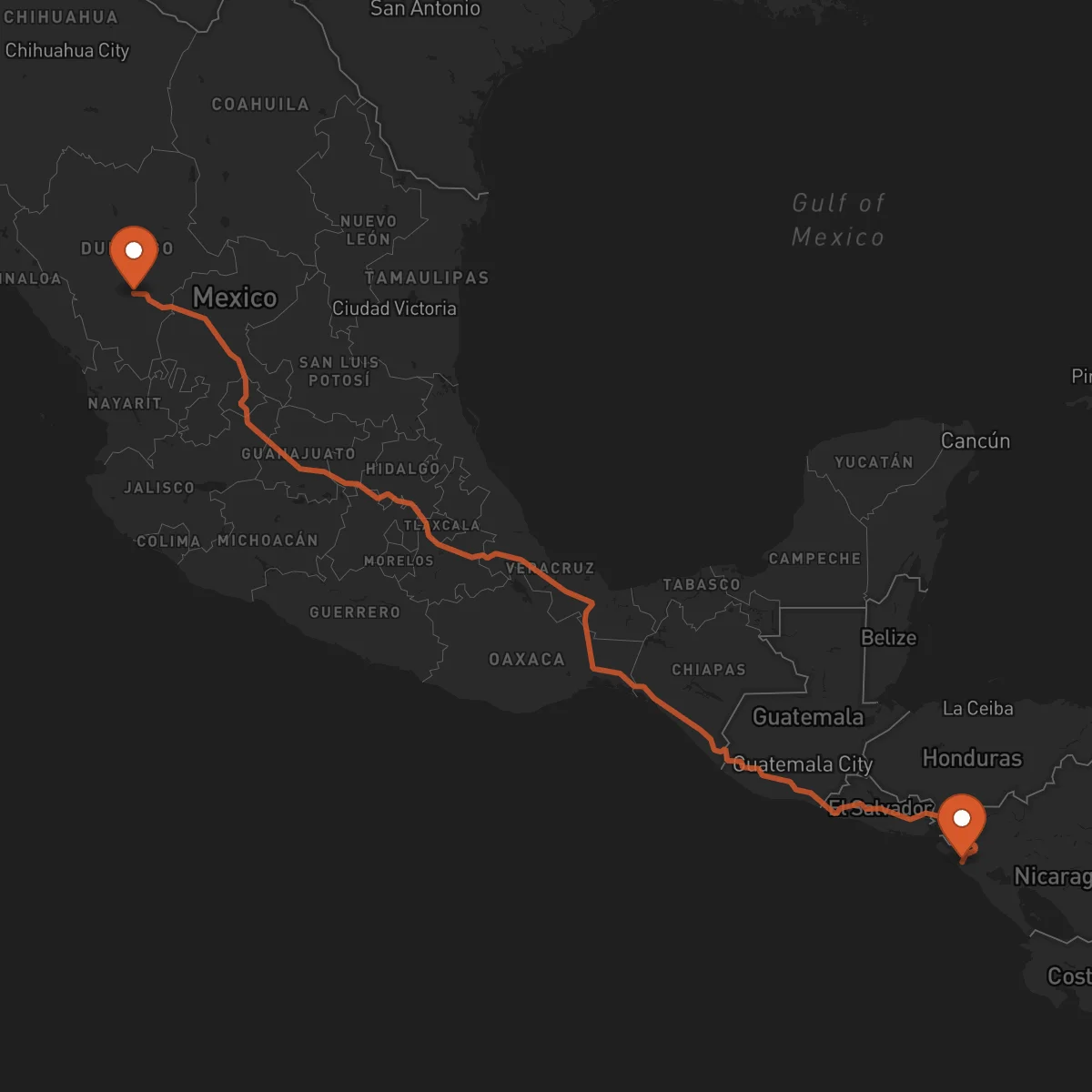 Ruta Chinandega - Durango