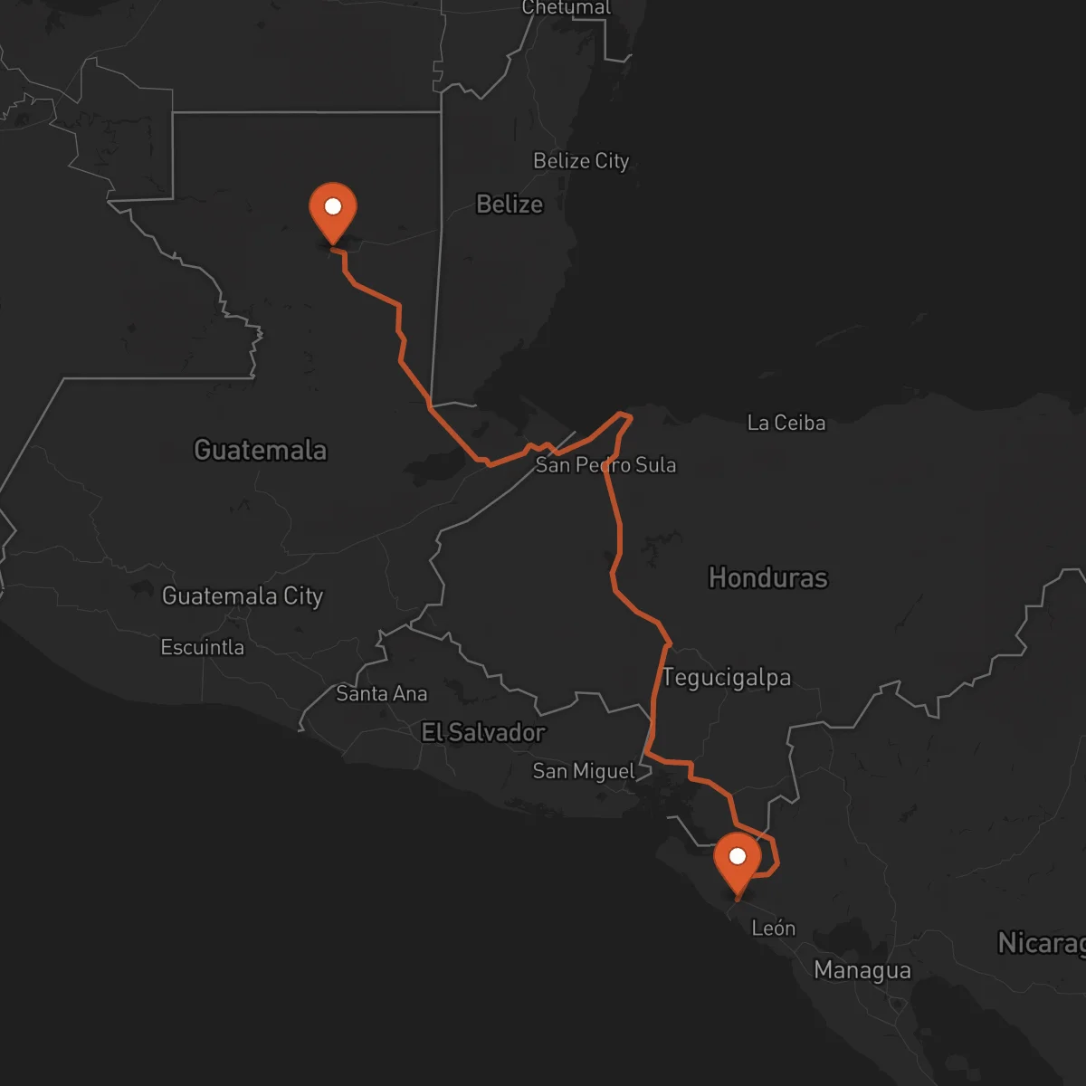 Ruta Flores - Chinandega