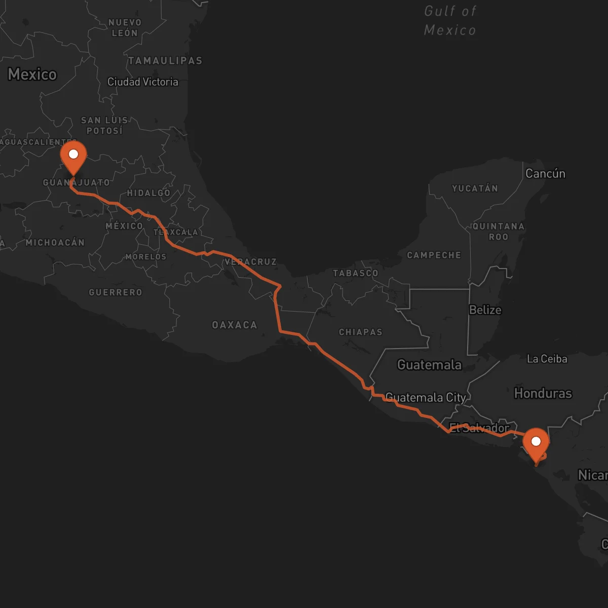 Ruta Chinandega - Guanajuato