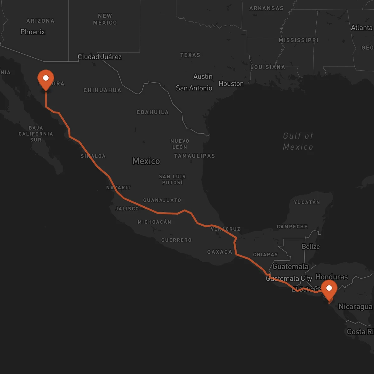 Ruta Hermosillo - Chinandega