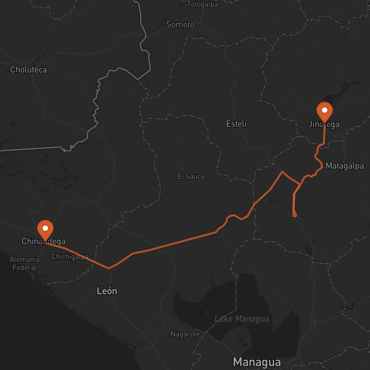 Ruta Jinotega - Chinandega