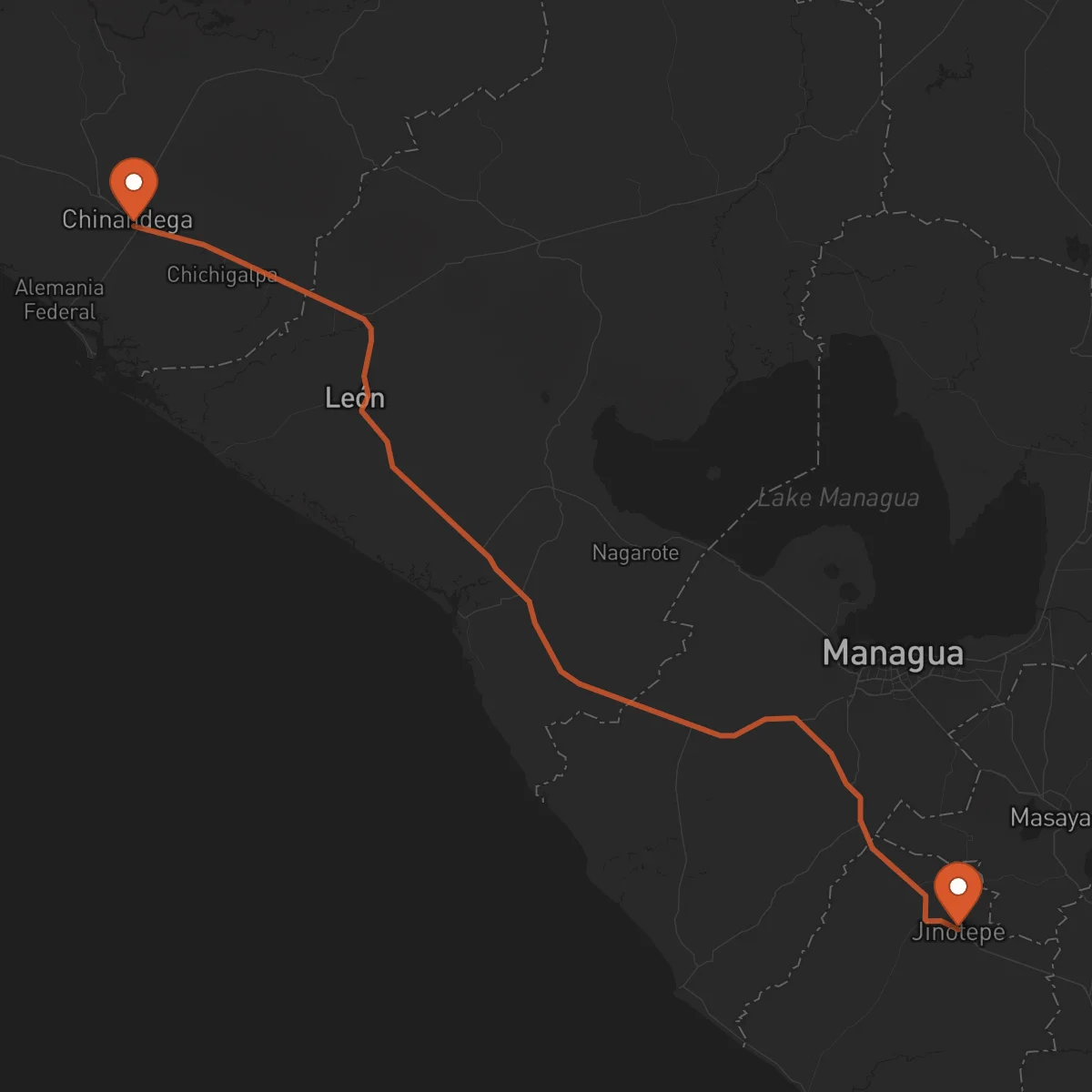 Ruta Jinotepe - Chinandega