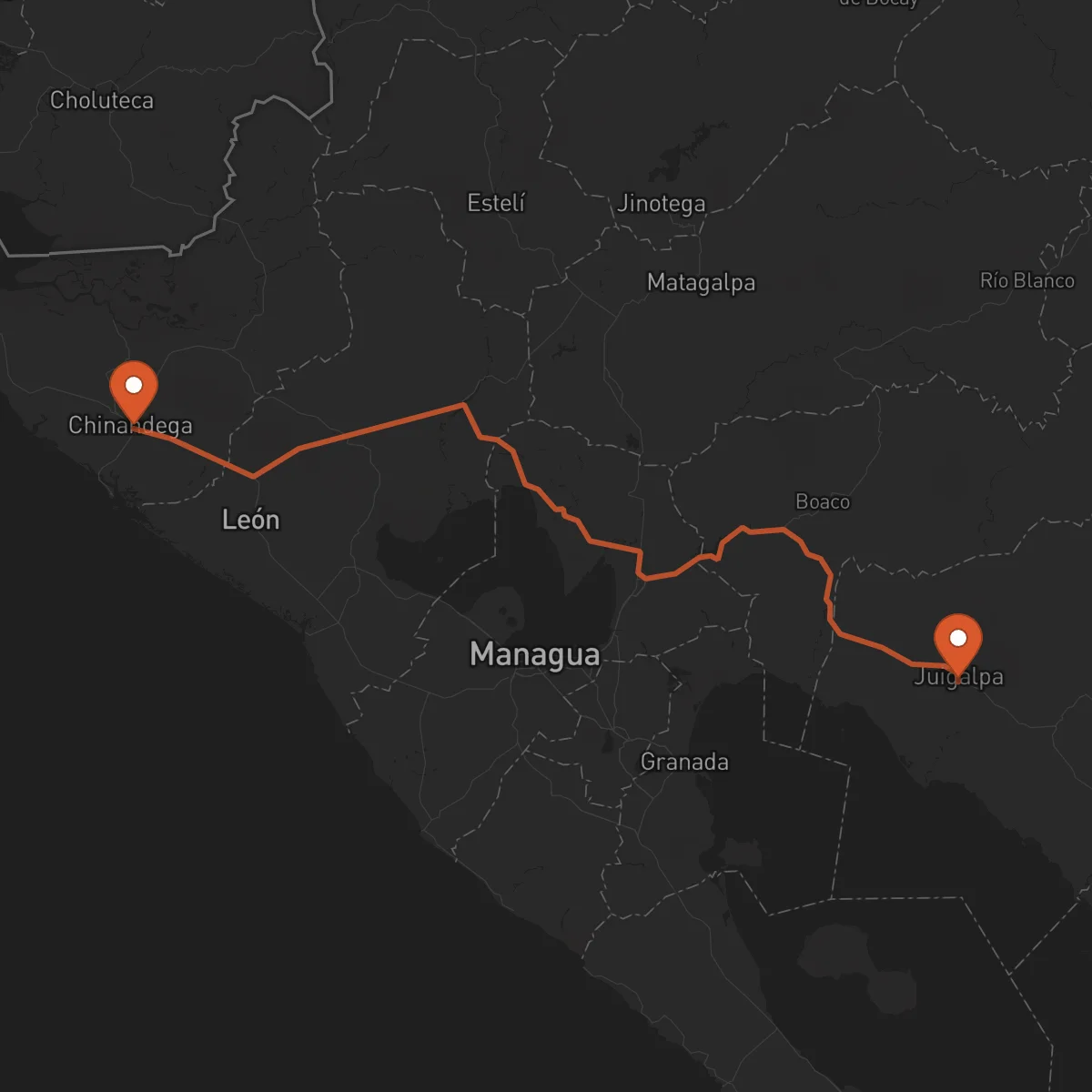 Ruta Chinandega - Juigalpa