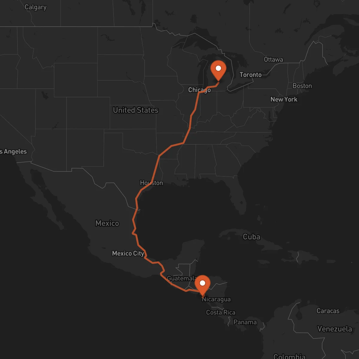 Ruta Chinandega - Lansing